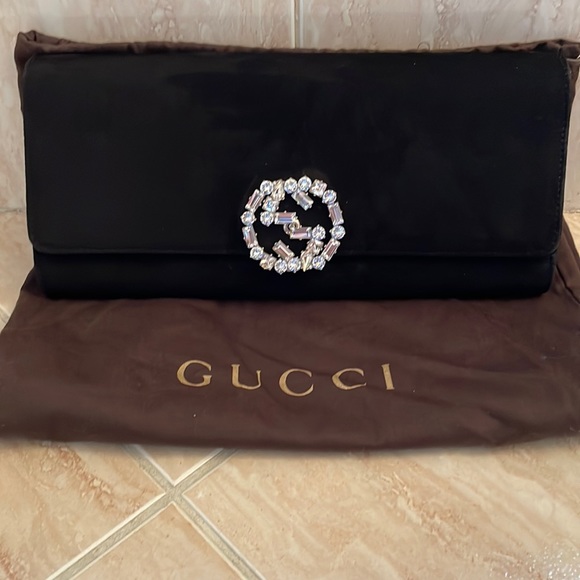 Gucci Handbags - Authentic black suede Gucci clutch